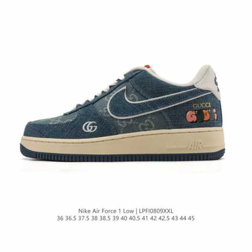 New Af1 Nike Air Force 1 '07 Low Air Force One cushioned denim canvas thick sol