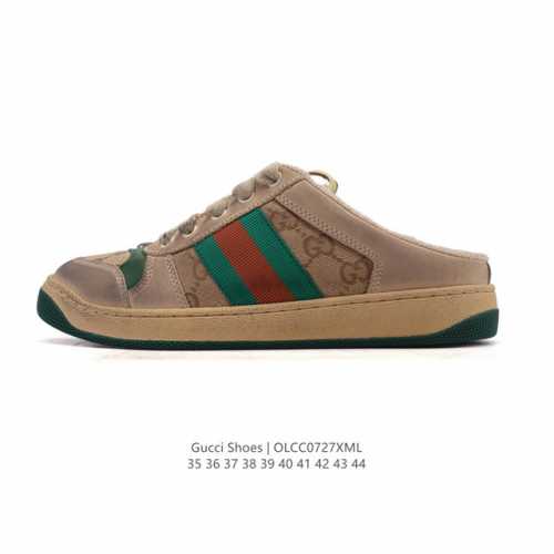 Corporate-level Gucci men's and women's shoes, Gucci Screener series, distressed