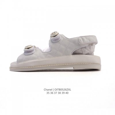 Special Price Original Price 290 Yuan Chanel Logo Velcro Flat Casual Sandals Man