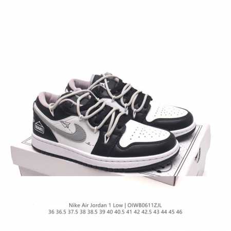 Nike sole nike Air Jordan 1 Low Gs White Black Phosphor Aj1 553558 36 36.5 37.5 - Click Image to Close
