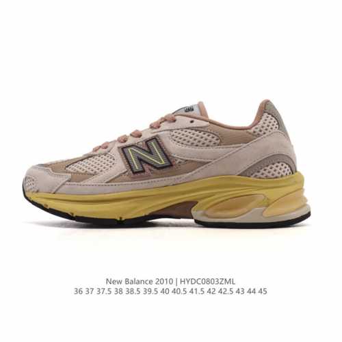A corporate-grade New Balance 2010 UK-made distressed solid-color suede sneaker