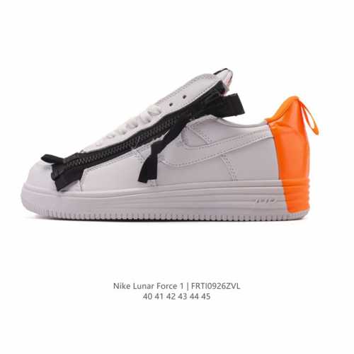 Nike Lunar Force 1 Duckboot' 17 Lf1 Air Force One white zipper upper with a thi
