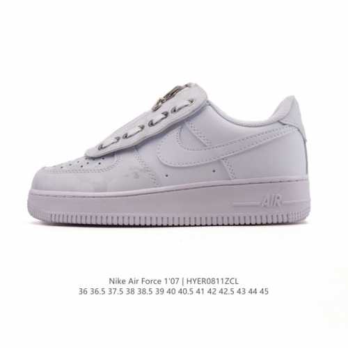 Nike Air Force 1 '07 Low Air Force One white cushioned sneakers, a versatile, l