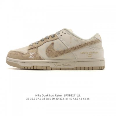 Special Offer Nike Dunk Low Retro Sneakers, a Louis Vuitton collaboration. Orig
