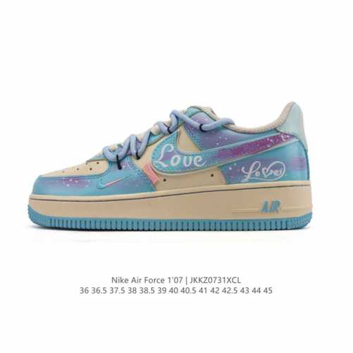 a company-grade Nike Air Force 1 '07 Low white sneaker with double laces and a t