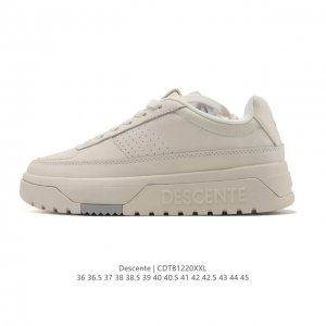 New Product: Descente Cron Racer Casual Sneakers, unisex white sneakers. The Des