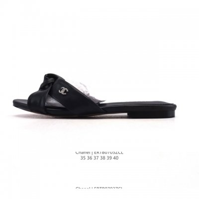 Chanel slippers! Women's leather sandals and flip flops are a perfect match for