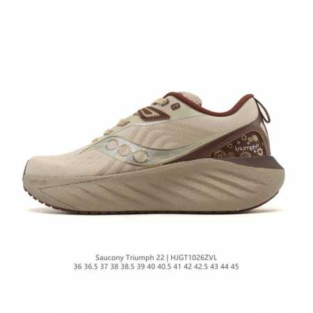 Saucony Triumph 22 Unisex Running Shoes with Strong Cushioning, Lightweight, Sui - Click Image to Close