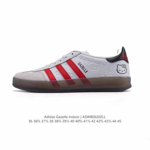 Adidas Originals Gazelle Indoor Retro Trefoil Non-slip Transparent Rubber Sneake