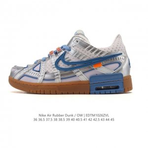 Nike Men's and Women's Off-White X Nk Air Rubber Dunk Ow Collaboration Skate Sho