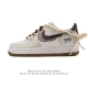 Company-grade Nike Air Force 1 '07 Low white sneakers, deconstructed, lace-up, p
