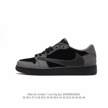 Travis Scott x Air Jordan AJ1 Low QX TS Swoosh Swoosh Logo Air Jordan 1 Gold To - Click Image to Close