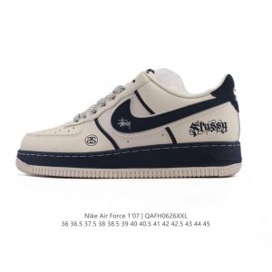 Company-level Nike Air Force 1 '07 Low Air Force One white shoes with air cushi