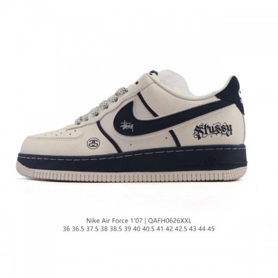 Company-level Nike Air Force 1 '07 Low Air Force One white shoes with air cushi