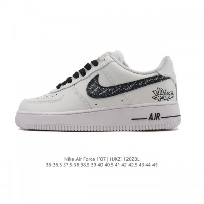 Company-grade Nike Air Force 1 '07 Low platform sneakers, made with original la