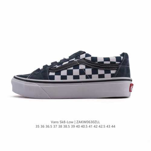 Vans Sk8-Low classic style Xiaohongshu hot-selling low-top casual canvas splici
