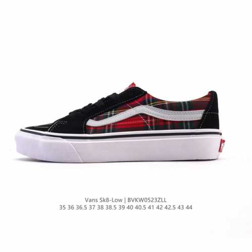 Vans Sk8-Low Classic Style Xiaohongshu Hot-Selling Low-Top Casual Canvas Splicin