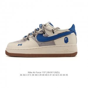 Company-grade Nike Air Force 1 '07 Low, 2025 new deconstructed double-lace-up p