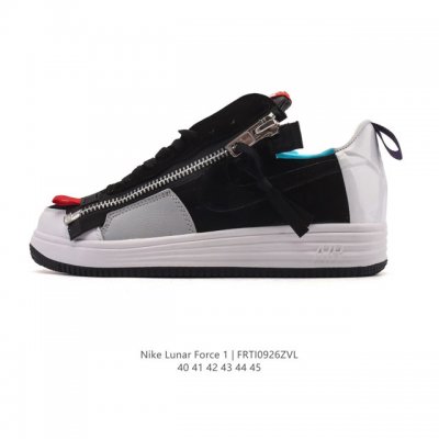 Nike Lunar Force 1 Duckboot' 17 Lf1 Air Force One white zipper upper with a thi