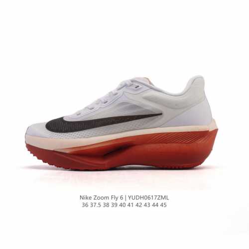 Corporate Nike Zoom Fly 6 Marathon Carbon Plate Beige Black Running Shoes Men's
