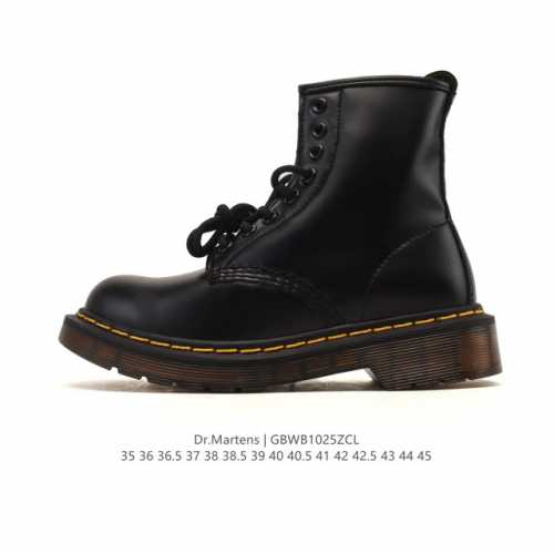 Company-grade DR Martens high-top business leather boots for men and women, casu