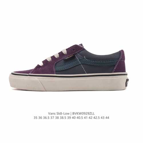 Vans Sk8-Low classic style Xiaohongshu hot-selling low-top casual canvas splici
