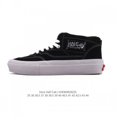 Company-grade Vans Half Cab autumn/winter mid-cut vulcanized casual sneakers, cl