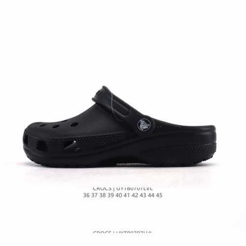 Crocs Beach Hole Shoes Men's and Women's Casual Thick-soled Height-enhancing San