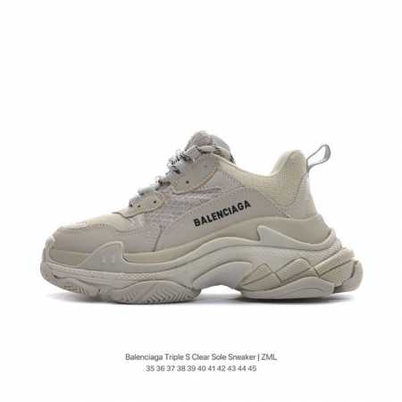 1:1 Balenciaga balenciaga Triple S Clear Sole Sneaker Brown Black Logo 35 36 37 - Click Image to Close