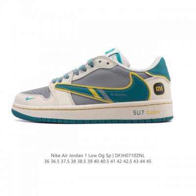 Company-level first-layer leather genuine Nike Air Jordan 1 Low Og Sp Military