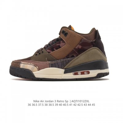 Nike Air Jordan 3 Retro Series, a mid-top basketball shoe featuring the reverse