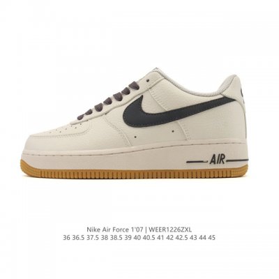 Nike Air Force 1 '07 Low, a versatile, platform, low-top white sneaker with cus