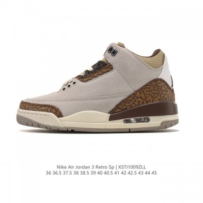 Nike Air Jordan 3 Retro Series, a mid-top basketball shoe featuring the reverse