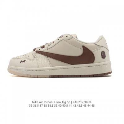 Authentic Nike Air Jordan 1 Low Og Sp Military Blue AJ1 Jordan 1 Reverse Swoosh