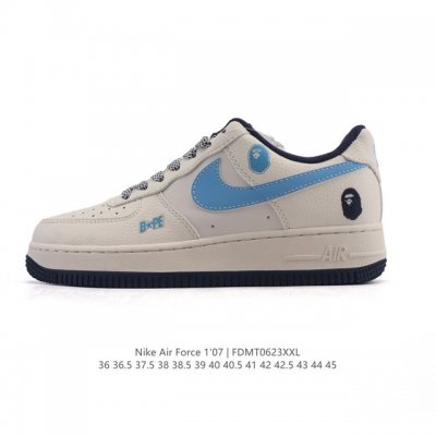 Corporate-level Af1 Nike Air Force 1 '07 Low Air Force One white shoes with thic