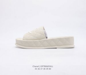 2021 Chanel Bi-color Plain Logo Sandals C LOGO 35-40 OPTB0605