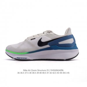 Corporate-level Nike Air Zoom Structure 25 lightweight running shoes, thick-sole