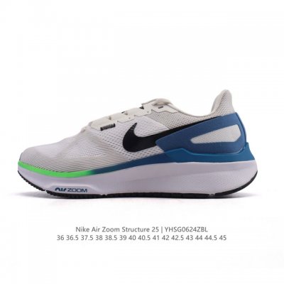 Corporate-level Nike Air Zoom Structure 25 lightweight running shoes, thick-sole