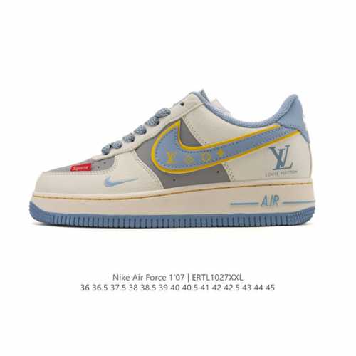 Company-grade Nike Air Force 1 '07 Low platform sneakers, featuring a thick sole