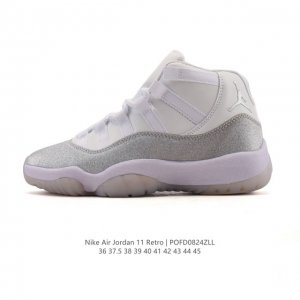 The Nike Air Jordan 11 Retro, a men's and women's sneaker, recreates the classic