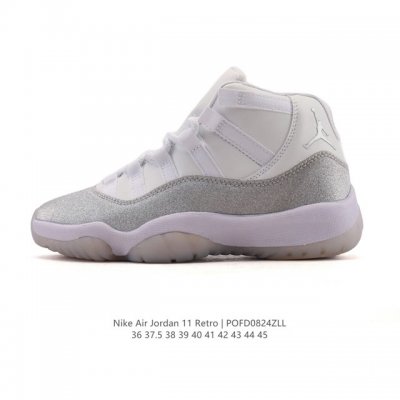 The Nike Air Jordan 11 Retro, a men's and women's sneaker, recreates the classic