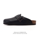 Birkenstock Boston Suede Shearling, a renowned German footwear brand, features l