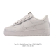 Nike Air Force 1 '07 Low, a versatile, platform, low-top white sneaker with cush