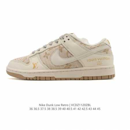 Nike Dunk Low Retro Sneakers, a collaboration with Louis Vuitton. Originally de - Click Image to Close