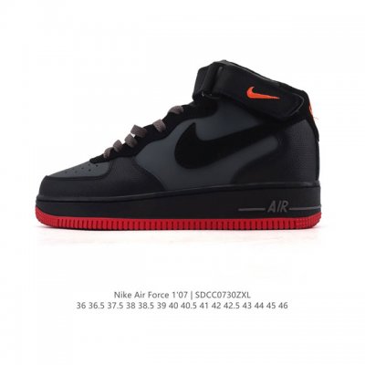 Nike Air Force 1 '07 Mid-Top Velcro Versatile Casual Sneaker. The Nike Air Force