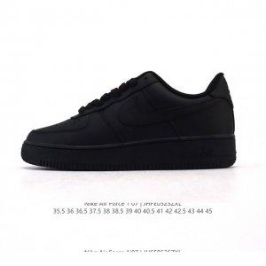 Full Leather Nike Air Force 1 '07 Low Air Force One White Shoes With Air Cushion