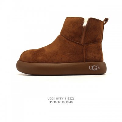 Ugg Snow Boots, Mid-Cut, Stylish, Comfortable Women's Shoes, Thick Sole, Height-