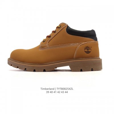 Corporate-grade Timberland low-top Martin boots, a classic, durable boot in yel