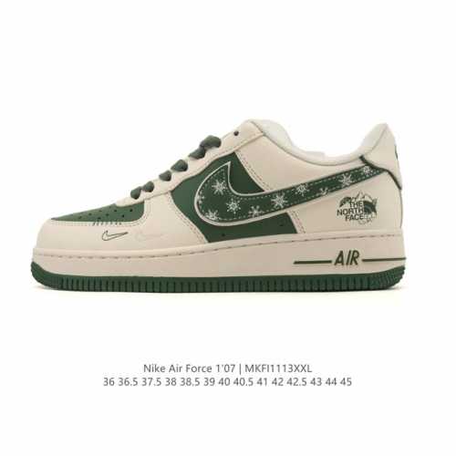 Company-grade Nike Air Force 1 '07 Low platform sneakers, made with original la