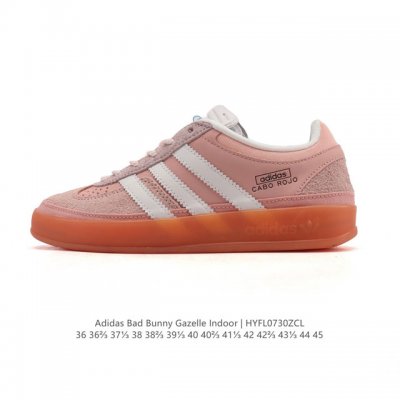 Adidas Bad Bunny x Adidas Gazelle Indoor T-Toe Shoes. Bad Bunny and Adidas have
